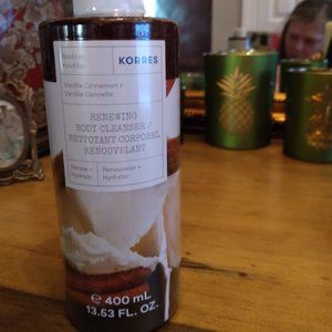 New KORRES Renewing Body Cleanser in VANILLA CINNAMON 13.53 Fl. Oz.
